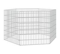 Teenpull Enclos pour Animaux en liberté 6 Panneaux Fer galvanisé 54x60 cm modulable Pliable pour Lapin cobaye Rongeur intérieur extérieur Jardin Espace sécurisé Confort