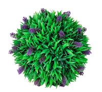 Teenpull Ensemble de 2 Boules de buis Artificiel avec Lavande 30 cm, Feuillage synthétique Vert Violet, décoration intérieure et extérieure pour Pot, jardinière, Balcon, Salon, Bureau