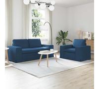Teenpull Ensemble de canapés 2 pièces Bleu Tissu 182 x 80 x 82 cm canapé modulable Confortable pour Salon mobilier sectionnel Sofa lit canapé Convertible