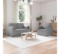 Teenpull Ensemble de canapés 2 pièces Gris Clair en Tissu 139 x 78 x 80 cm canapé modulable sectionnel pour Salon mobilier Confortable et Durable