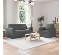 Teenpull Ensemble de canapés 2 pièces Gris foncé en Tissu, 158 x 78 x 80 cm, Meuble modulable pour Salon, canapé sectionnel Confortable et Durable avec Cadre métal