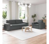 Teenpull Ensemble de canapés 2 pièces Gris foncé en Tissu 222 x 80 x 82 cm et 103 x 80 x 82 cm canapé modulaire sectionnel pour Salon Confortable et Durable
