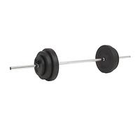 Teenpull Ensemble de haltères 30 kg avec plaques de Ciment et Barres d'acier, Poids réglable pour Musculation, Fitness, entraînement Force Biceps Triceps Dos, idéal Maison Gym Garage