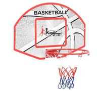 Teenpull Ensemble de Panneau Basket Mural 5 pcs 66x44,5 cm avec Arceau, Filet 3 Couleurs, Ballon et Pompe, Support Robuste polyéthylène Haute densité pour intérieur extérieur Jardin Garage