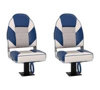 Teenpull Ensemble de sièges de Bateau Pliables Lot de 4 avec Dossier Haut en PVC et Aluminium, Compatible voilier, Catamaran, dériveur, idéal pour Navigation et croisière Nautique Confortable et