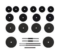 Teenpull Ensemble d'haltères et Barres en Acier chromé 60 kg avec plaques lestées pour Musculation à Domicile entraînement Force Biceps Triceps Dos Jambes Torse Fitness