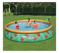 Teenpull Ensemble Piscine Gonflable Bestway Paradise Palms 457x84 cm avec Pompe Filtration 2006 L/h, Bassin extérieur Jardin terrasse pour baignade, détente Famille Enfants été Loisirs Aquatiques