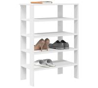 Teenpull Étagère à chaussures, blanche, 61 x 32 x 87,5 cm, en bois d'ingénierie, étroite, pour couloir, organisateur pratique pour chaussures, rangement peu encombrant