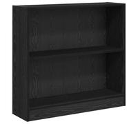 Teenpull Étagère chêne Noir en Bois d'ingénierie 80 x 24 x 76 cm bibliothèque contemporaine avec étagères Robustes pour Salon et Chambre Espace de Rangement organisé et Design épuré