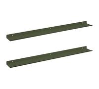 Teenpull Étagère Flottante 2 pcs Vert Olive en Acier 80 x 9 x 2,5 cm, étagères murales Modernes pour Rangement intérieur, Support Robuste 10 kg, Design Minimaliste Gain de Place