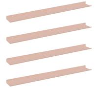 Teenpull Étagère Flottante Murale 4 pcs Rose en Acier Mat 80 x 9 x 2,5 cm Gain de Place pour Salon Bureau Rangement décor Minimaliste
