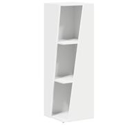 Teenpull Étagère latérale en Bois d'ingénierie Blanc 33 x 32 x 100,5 cm, unité de Rangement autoportante avec Patins en PVC, Organiseur de Livres pour Salon, Chambre, Bureau, Rangement Durable