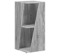 Teenpull Étagère latérale en Bois d'ingénierie Gris Sonoma 33 x 32 x 70,5 cm avec Patins en PVC, unité de Rangement autoportante pour Salon Chambre Bureau