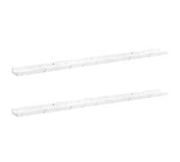 Teenpull Étagère Murale en Bois d'ingénierie marbre Blanc 115x9x3 cm 2 pcs, étagères flottantes de Rangement modulables pour Salon Chambre Bureau