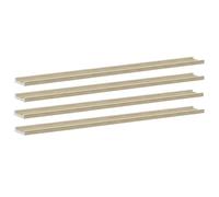 Teenpull Étagères murales flottantes 4 pcs Blanc et chêne Sonoma MDF 115x9x3 cm pour Rangement et décoration Murale Chambre Salon