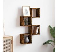 Teenpull Étagères murales flottantes 4 pcs chêne fumé 26 x 15 x 26 cm Rangement Mural Suspendu décor Salon Chambre