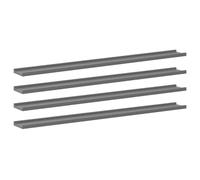 Teenpull Étagères murales flottantes 4 pcs Gris MDF 115x9x3 cm pour Rangement intérieur et décoration Murale Pratique et Robuste