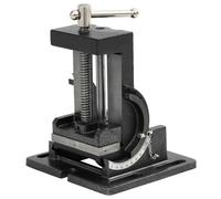 Teenpull Étau de machine inclinable manuel 110 mm en fonte outil de serrage pour atelier, établi, menuiserie, bois, métal, plastique, robuste, compact