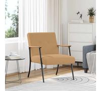 Teenpull Fauteuil beige 59 x 75 x 78 cm, tissu bouclé semblable à de la laine, chaise d'appoint confortable pour salon, chambre à coucher, design ergonomique, cadre en acier, capacité de charge de 110