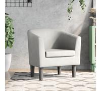 Teenpull Fauteuil Blanc Similicuir Cabriolet, Chaise de Salon Confortable 70x56x68 cm, accoudoirs rembourrés, Cadre Bois pin résistant, Chaise de Lecture et Chambre