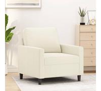 Teenpull Fauteuil en velours crème, 60 cm, fauteuil de salon, structure en métal robuste, rembourrage doux, expérience d'assise confortable, meuble élégant pour la maison