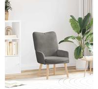 Teenpull Fauteuil gris clair 63 x 67 x 94 cm, tissu Sherpa, pieds en bois massif, fauteuil de relaxation confortable pour salon, chambre à coucher, bureau, durable, moelleux, chaud