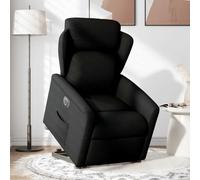 Teenpull Fauteuil inclinable électrique en Tissu Noir Confortable avec Moteur électrique, Fonction Levage et Inclinaison, Dimensions 78x95x100 cm, Chaise Salon et Lecture pour intérieur et Chambre