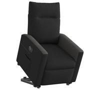 Teenpull Fauteuil inclinable électrique Noir en Tissu Confortable avec Moteur pour Levage et Inclinaison, Fauteuil de Salon et Chambre, Chaise d’appoint rembourrée avec accoudoirs Larges et Poche