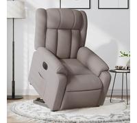 Teenpull Fauteuil inclinable électrique Taupe en Tissu 100% Polyester avec Moteur pour Levage et Inclinaison, Fauteuil Confortable pour Salon, Chambre, Lecture, Fauteuil d’appoint