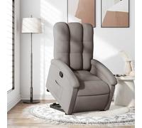 Teenpull Fauteuil inclinable Taupe en Tissu avec Fonction de Levage électrique, Assise Confortable 70x93x101 cm, Fauteuil Relax pour Salon, Chambre ou Coin Lecture