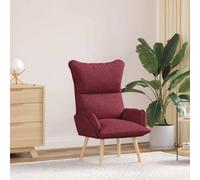 Teenpull Fauteuil rouge bordeaux, 69 x 74 x 93 cm, tissu sherpa, pieds en bois massif, fauteuil de relaxation confortable pour salon, chambre à coucher, bureau, fauteuil de lecture confortable