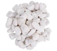 Teenpull Galets blancs polis, 2-5 cm, 10 kg, pour décoration d'aquarium et parterres de jardin, pierres naturelles comme paillis et décoration pour bassins à poissons et paysages aquatiques