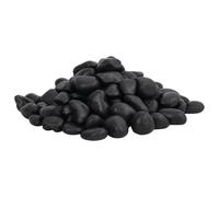 Teenpull Galets polis Noir 25 kg 2-5 cm Pierres Naturelles décor Aquarium Bassin Terrarium Paysage aquascaping Refuge Habitat Ornement