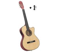 Teenpull Guitare Acoustique électrique Classique Occidentale 6 Cordes Nylon Tilleul 4/4 65 cm avec égaliseur 4 Bandes pour Apprentissage Cours Concert scène Maison Voyage