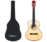 Teenpull Guitare Classique 3/4 36 Pouces en Tilleul avec Sac de Protection Noir pour débutant Voyage Apprentissage Cours Musique