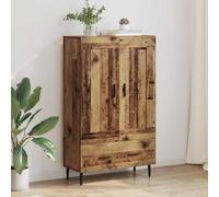 Teenpull Haut Armoire Bois Ancien en Bois d'ingénierie 69,5 x 31 x 115 cm, Buffet Cabinet avec Rangement, Buffet Table avec Storage, Sideboard pour Salon et Salle à Manger