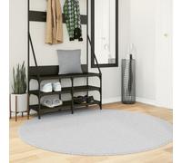 Teenpull HUARTE Tapis à poils courts gris, diamètre 160 cm, doux et lavable, antidérapant, design moderne, certifié Oeko-TEX, Standard 100 Oeko-Tex, idéal pour le salon, la chambre à coucher