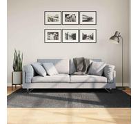 Teenpull IZA Tapis à poils courts style scandinave - Anthracite - 140 x 200 cm - Lavable en machine - Antidérapant - Doux - Pour salon, chambre à coucher - Certifié Oeko-Tex