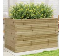 Teenpull Jardinière 110 x 60 x 68,5 cm en pin imprégné, jardinière robuste pour jardin, terrasse, balcon, grands pots d'extérieur