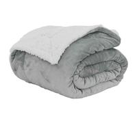 Teenpull Jeté Gris en Toison 130 x 150 cm Couverture Douce et Chaude pour Canapé, Lit, Fauteuil, Usage Intérieur et Extérieur, Portable et Respirante pour Automne et Hiver