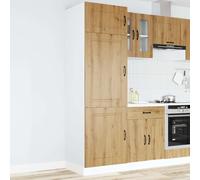 Teenpull Kalmar - Meuble de cuisine en chêne artisanal - 60 x 57 x 207 cm - Armoire de rangement robuste - Buffet multi-usages - Pour cuisine et salle à manger