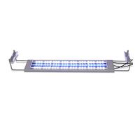 Teenpull Lampe à LED Aquarium 50-60 cm en Aluminium IP67, éclairage Blanc et Bleu, 72 Ampoules LED, Support réglable, lumière pour Plantes et Poissons d'eau Douce et Marine
