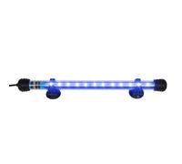 Teenpull Lampe LED d'aquarium 28,5 cm Bleu Submersible IP67 pour Eau Douce et mer, éclairage LED pour Poisson et Plante, Rampe lumière dimmable pour Croissance récifal