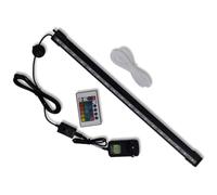 Teenpull Lampe LED de Bulles d'aquarium RVB 48 cm Submersible avec télécommande, éclairage réglable pour Bassin Eau Douce et mer, Rampe Lumineuse dimmable pour Plantes et Poissons