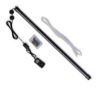 Teenpull Lampe LED de Bulles d'aquarium RVB 71 cm éclairage Submersible avec télécommande, Tube Lumineux pour Bassin Eau Douce et mer, Rampe Lumineuse dimmable pour Plantes et Poissons