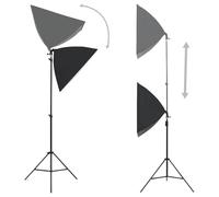 Teenpull Lampes Flash Studio 2 pcs 40x60 cm avec trépied Acier réglable 90-208 cm kit éclairage Photographie Portrait Produit vidéo packshot vlogging lumière diffuseur