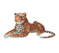 Teenpull Léopard en Peluche Marron XXL 146 cm Doux et réaliste, Jouet câlin pour Enfant, Compagnon d’éveil sensoriel, décoration Chambre bébé, idéal pour Sieste et réconfort