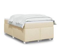 Teenpull Lit à sommier tapissier, 120 x 200 cm, crème, avec matelas à ressorts ensachés, surmatelas et cadre en bois solide, rembourrage doux pour un sommeil réparateur