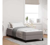 Teenpull Lit à sommier tapissier avec matelas, taupe, 80 x 200 cm, cadre de lit durable avec sommier à lattes, lit simple, espace de couchage confortable pour chambre à coucher, solution de lit