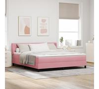 Teenpull Lit à sommier tapissier de luxe, 180 x 200 cm, avec matelas en velours, rembourrage, pour un sommeil réparateur, ensemble de meubles de chambre à coucher, montage facile